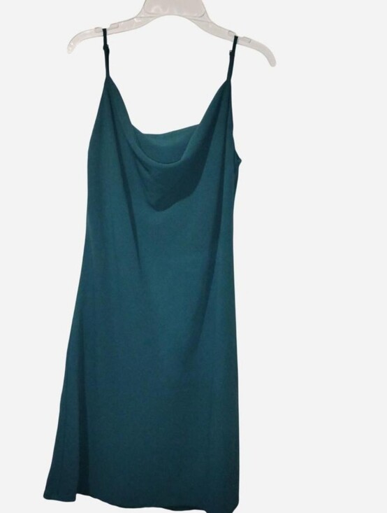 Inspired Hearts Dresses & Skirts - Inspired Hearts Teal Cowl Neck Slip Mini Dress (Medium)